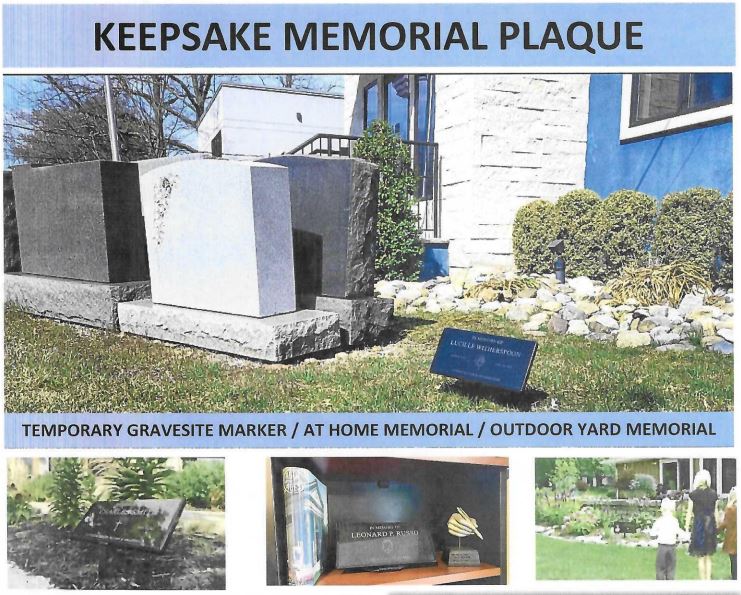Keepsake Memorial Plaques