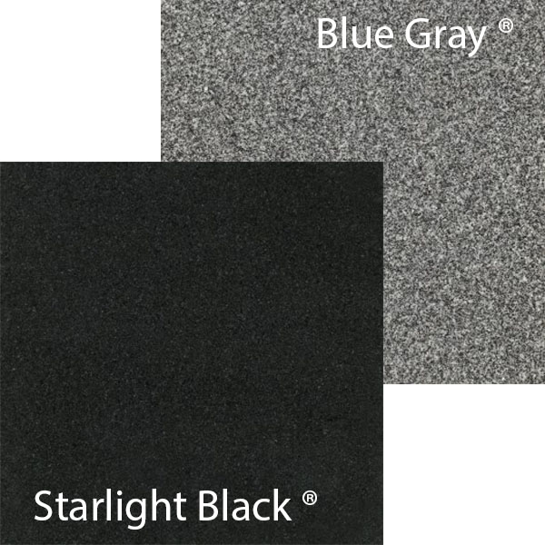 blue gray and starlight black granite examples